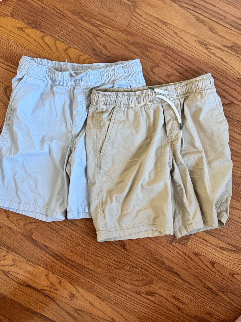 Cat & Jack Men’s Elastic Drawstring Shorts - Khaki & Light Blue
